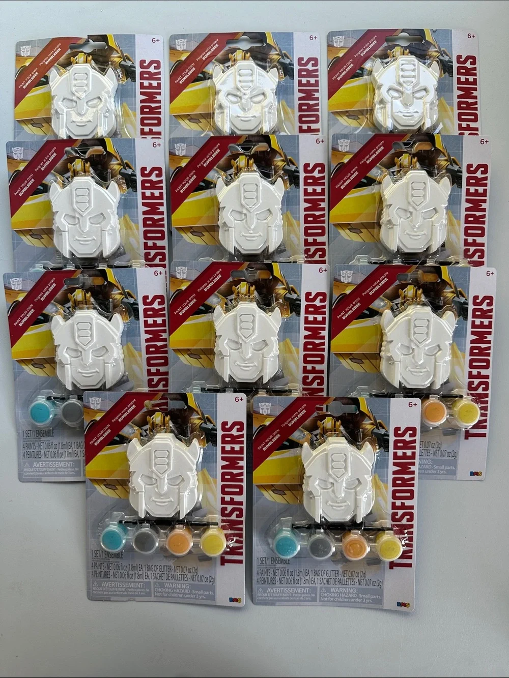 Transformers Bumblebee Paint Set - 11 Packaged Party Favors, Kid Craft Kits